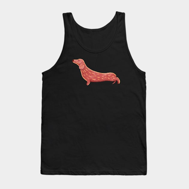 Cute Dachshund Dog Tank Top by DrawingEggen